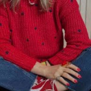 Wooden Ships Red Knit Sweater